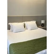 Manta Peseira Tricot Queen Cama Sofá Decoração Luxo Aconchegante Boho SOMENTE A PESEIRA RAVENA