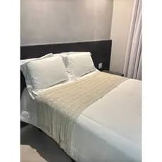 Peseira de Tricô Trançada Luxo Manta Cama Solteiro Casal Queen King Decorativa Sofá /SOMENTE PESEIRA