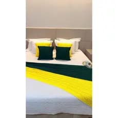 Kit Manta Peseira Brasil Copa do Mundo Hexa Tricô Luxo Cama Sofá + Capas Almofada Casal Queen King