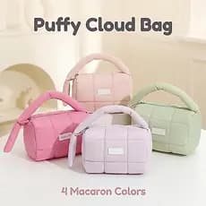 Bolsa Acolchoada De Cor Doce , Mini Com Alça Superior Leve E Macia