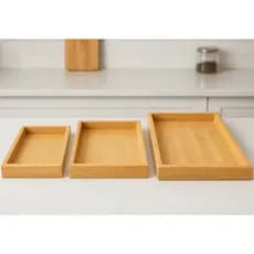 Trios/kit com 3 Bandejas Retangular sem alça Mdf boa qualidade café na cama decoração organizadora