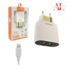 Carregador Kaidi Kd-607a 2 Entradas Usb 12w + Cabo Ios