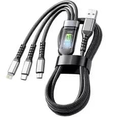 Cabo Carregador 3 em 1 Turbo100W Rápido Original Inova