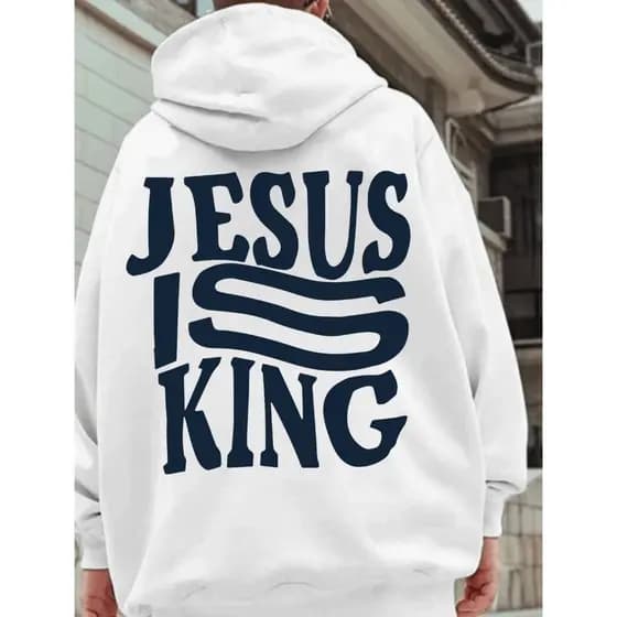 Moletom Blusa de Frio Canguru Jesus Is King Casaco Flanelado Unissex