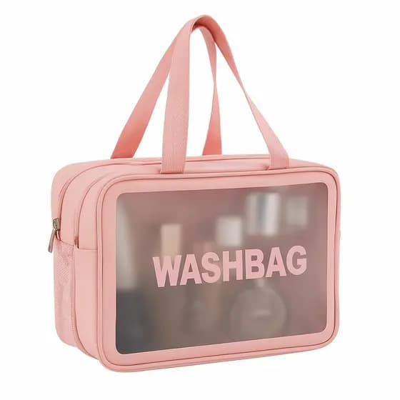 👜Necessaire Organizadora com Alça - Maquiagem - Acessórios - Preto Branco Rosa - Envio Conforme Disponibilidade  Estoque