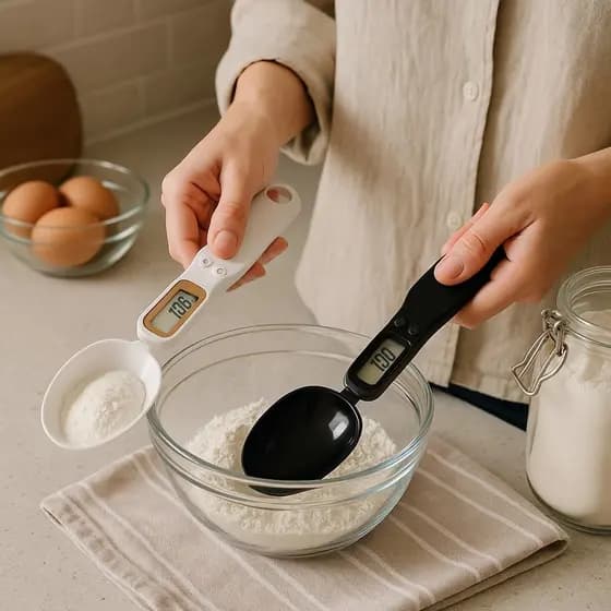 Colher Medidora Digital Balança Peso Alimentos Grãos Dieta Fitness Precisão Gramas Kilos Dosador