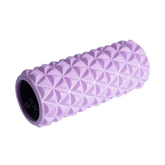 💜 Rolo de Liberação Miofascial Diamond EVA 33cm Lilás e Preto - Massagem Muscular, Alívio de Dores e Recuperação Corpo