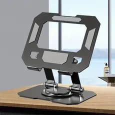 Suporte para Celular e Tablet 360° Ajustável em Metal Dobrável com Base Antiderrapante