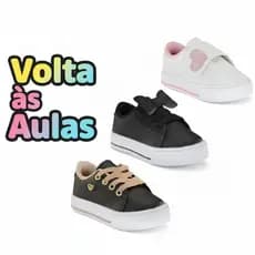 Kit 3 Tênis Infantil Menina Versátil Dia a Dia Sola Confortável e Anatômica