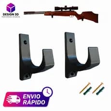 Suporte de Parede para Rifles Airsoft | Compatível com AEP e GBB (Par) ABS Reforçado Organização Decoração