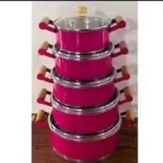 JOGO DE PANELA ROSA PINK COM TAMPAS DE VIDRO