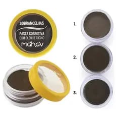 Pasta de Sobrancelha Corretiva c/ Óleo de Rícino Mahav Pomada Cera Fixadora CS-MV
