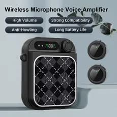 Amplificador De Voz Sem Fio Com Microfone De Lapela 2.4G DSP Anti Howling Megafone Recarregável 5W Alto-Falante Bluetoot