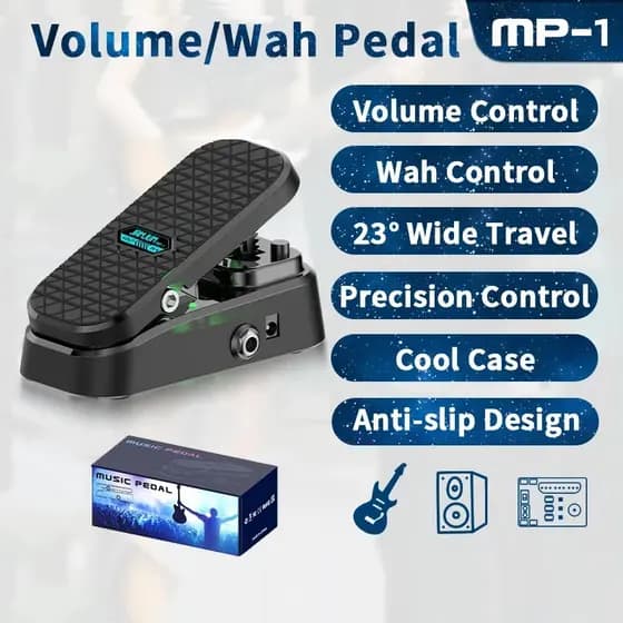 Pedal De Volume Wah Com Corrediça Silenciosa , Sem Necessidade De Energia Para Efeitos De Amplificador De Guitarra , Des
