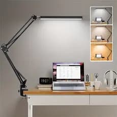 Luminária De Mesa Articulado C/base Garra 110/220v Para Quarto/leitura/escritorio