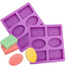 Formas de silicone ovais e retangulares de 90g para sabonete com lindos padrões