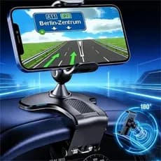 Suporte Veicular Encosto De Banco Traseiro P/ Celular Tablet 360 Graus Giratória Suportes Ajustável