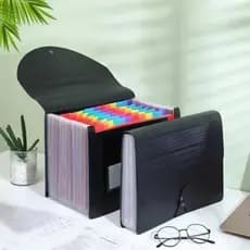 Pasta Organizadora De Arquivos Expansível Para Documentos Com 24 Divisórias