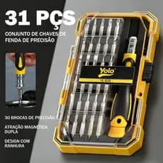 Kit Chave de Precisão 31 em 1 Yolo Jogo de Bits Magnéticos para Celular Notebook Óculos Reparo eletrônico