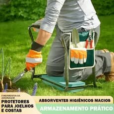 Banco De Jardim Portátil Dobrável + Bolsa De Armazenamento | Capacidade De Carga Super Forte De 150 Kg , Almofada Grossa