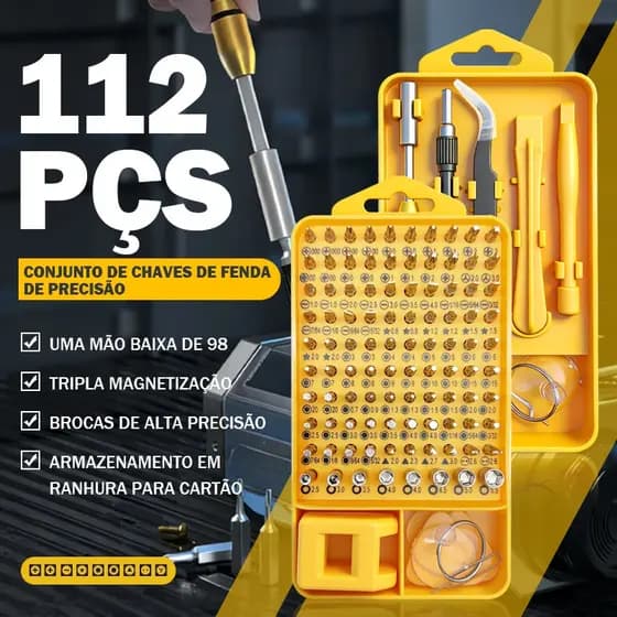 Kit Chave de Fenda de Precisão Multifuncional para Manutenção de Notebook Celular Desmontagem Limpeza Profissional