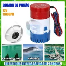 Bomba de Porão1100GPH 12V Submersível De Porão Água De Para Barcos Marítimos