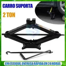 Macaco Sanfona de Carro Suporta 2 Toneladas 2000 kgs Jacaré Universal Original para Troca de Pneu