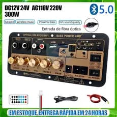 12V 24V 110V 220V D50 Super Bass Placa Amplificador 300W Mini De Potência Subwoofer