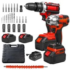 Kit Ferramentas Elétricas sem Escova: Chave de Impacto Brushless + Furadeira Parafusadeira