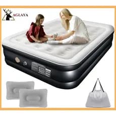 Colchão Inflável Duplo Elétrico Com 2 Travesseiro Inflável 203 * 152 * 46CM
