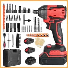 Kit Parafusadeira Chave De Impacto 1/2 Bateria Lítio 55pc
