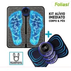 Use Kit de carpete para aliviar dores nos pés e musculares e Mini massageador elétrico