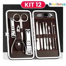 Equipamento portátil de Manicure com unhas, pinças e tesouras