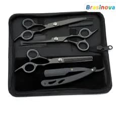 4 Kits profissionais de corte de cabelo com areia Zero, barbear dourado em aço inoxidável