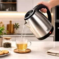 Chaleira Elétrica Inox 1.8L 110V ou 220V Jarra ILINK Desligamento Automático Sem fio