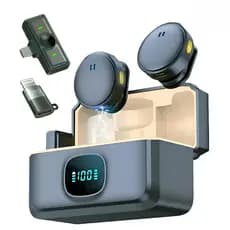Q8 Clip Magnético Microfone De Lapela Profissional Sem Fio Cancelar O Ruído Do Lavalier Mini Microfones