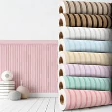 Papel de Parede Ripado Madeira 3D Adesivo Papel Meia Parede Papel de Parede Ripado Infantil