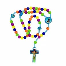 Terço Infantil Colorido Nossa Senhora Aparecida Lembrancinha Caixinha Batizado Catequese