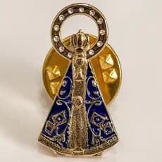 Boton Nossa Senhora Aparecida Acessório Fé Católica