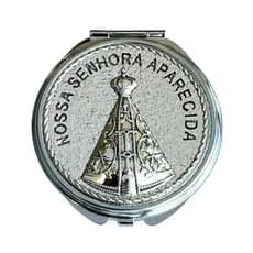 Teca JHS Nossa Senhora Aparecida 7cm Liturgia Católica Eucaristia Igreja