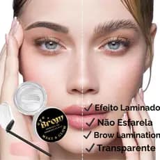 Pasta de Sobrancelha + Escova Modeladora Para Brow Lamination Com Óleo de Rícino Gel de Sobrancelha