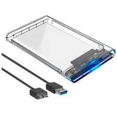 Case Transparente Hd Externo 2.5 E Sata Ssd Usb 3.0 Exbom