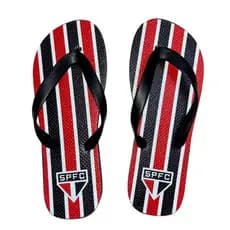 OFERTA RELÂMPAGO! Chinelo São Paulo Oficial Sandália Tricolor Antiderrapante PROMOÇÃO chinela