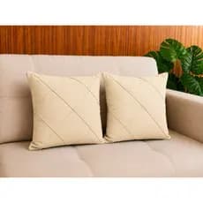 Kit 4 Capas Almofada Suede Drapeada 45x45 Zíper Invisível Premium