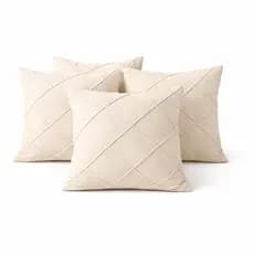 kit 4 Capas de Almofada drapeada em  Suede para Sofá e Quarto decoração