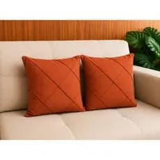 Kit 2 Capas de Almofada 45x45 em Suede Drapeado Sofá Elegante