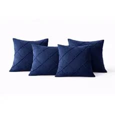 Capas de Almofadas 45x45cm Suede Drapeadas Decorativas