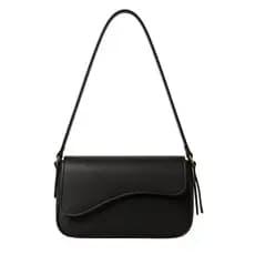 Bolsa de Ombro Feminina Estilo Baguete Casual em Couro – Alça Ajustável Elegante com Envio Imediato