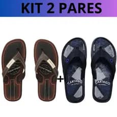 Kit 2 Chinelo Masculino Macio Confortável Casual Borracha Resistente Antiderrapante Promoção Oferta