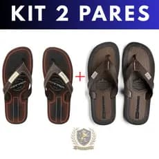 Combo Kit Chinelo Masculino Sandália Power Borracha Antiderrapante Tiras Reforçadas